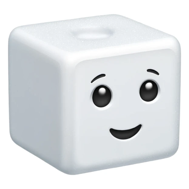3d sugar cube sticker