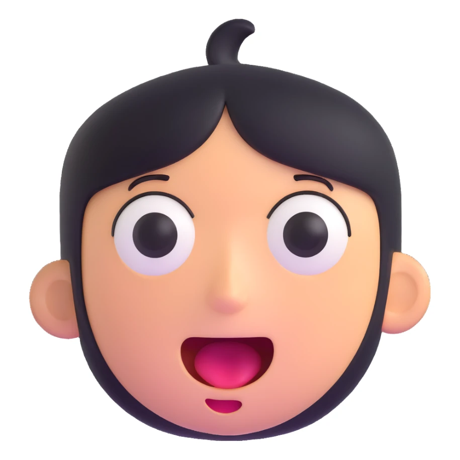 surprised face sticker