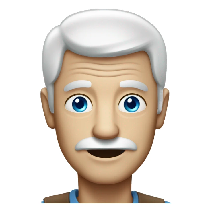 old man with blue eyes sticker