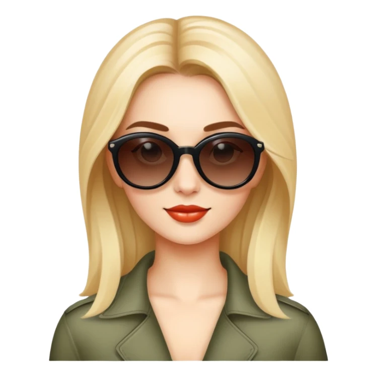 Ioana with sunglasses sticker