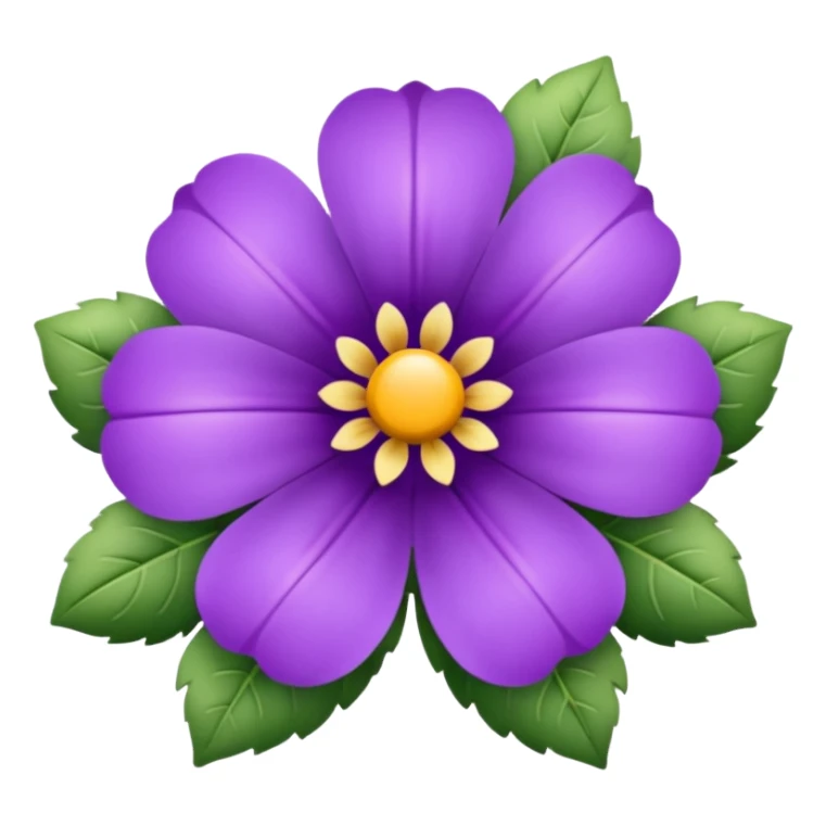 Purple flower fancy sticker