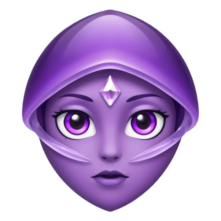 amethytst with eyes sticker