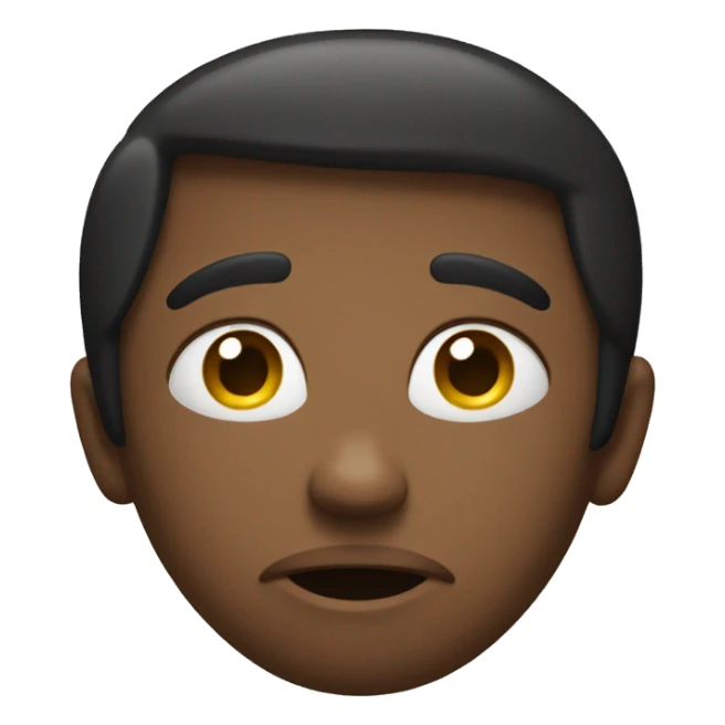 Half happy and half sad emoji sticker