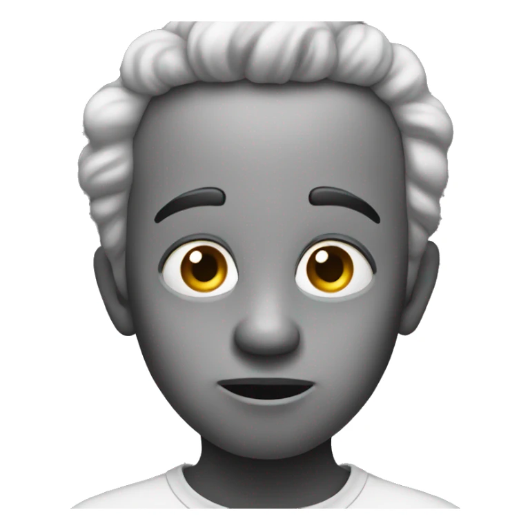 confused black and white sticker