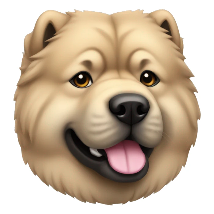 Beige grey chow-chow black muzzle sticker