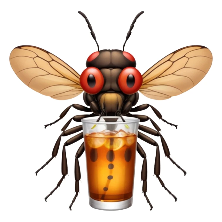 insect drinkig soda sticker