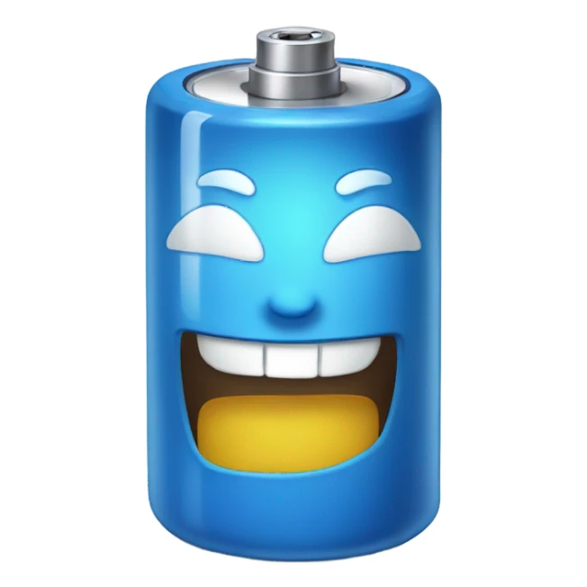 Happy BLUE battery  sticker