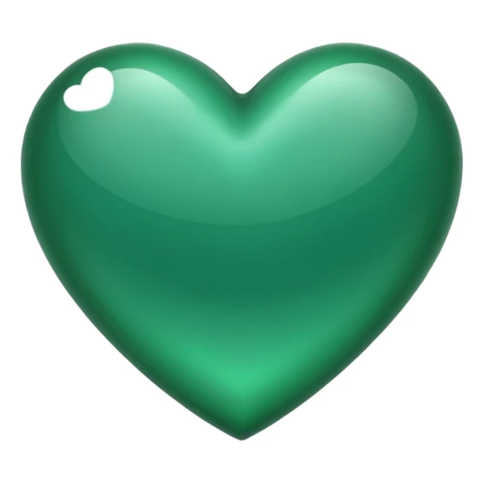 Emerald green heart emoji sticker