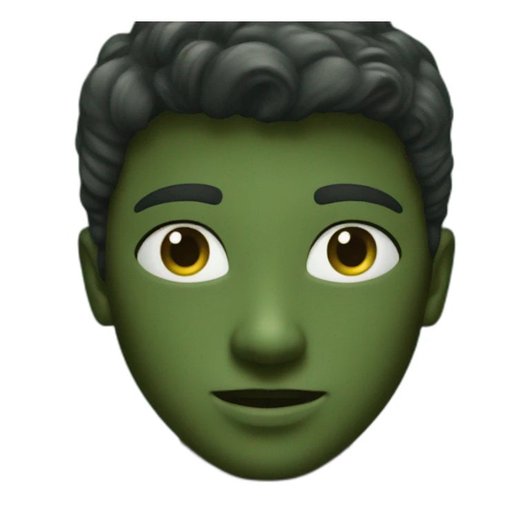 the heart is dark green sticker