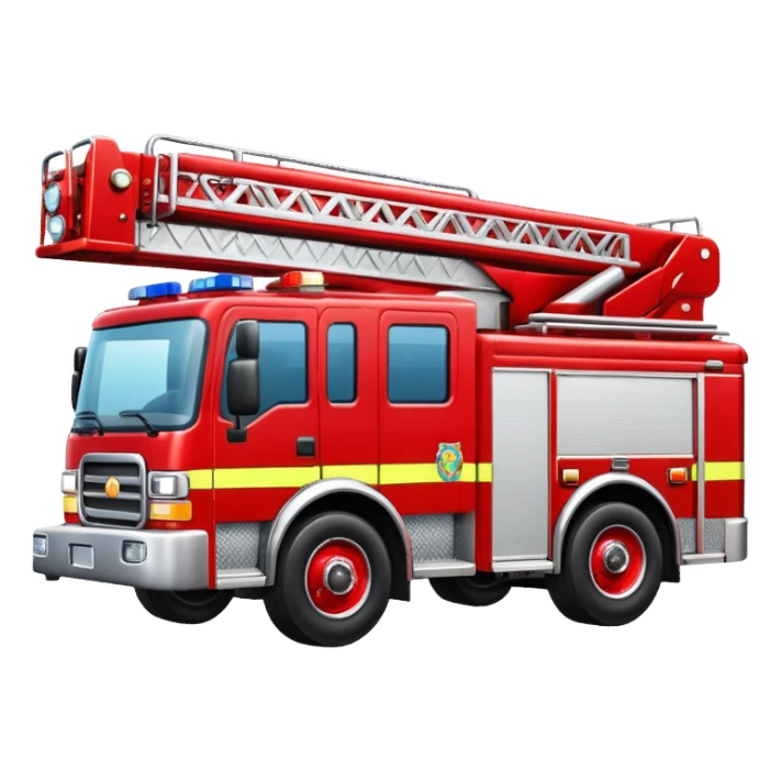 red fire truck sticker