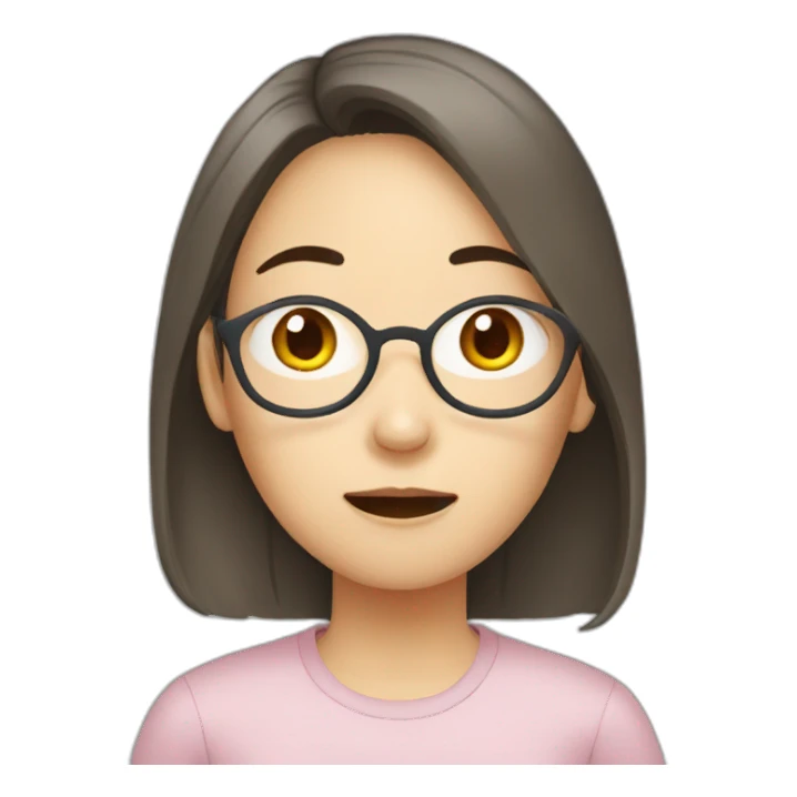 adhd korean woman sticker