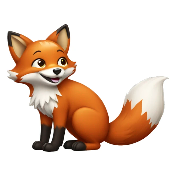 Happy fox sticker