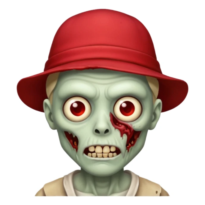 zombie in red hats sticker