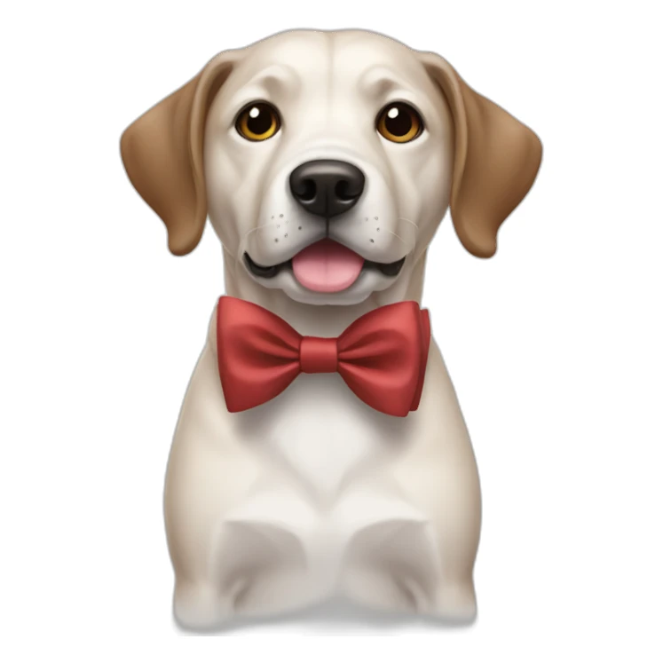Dog with bow tie sticker