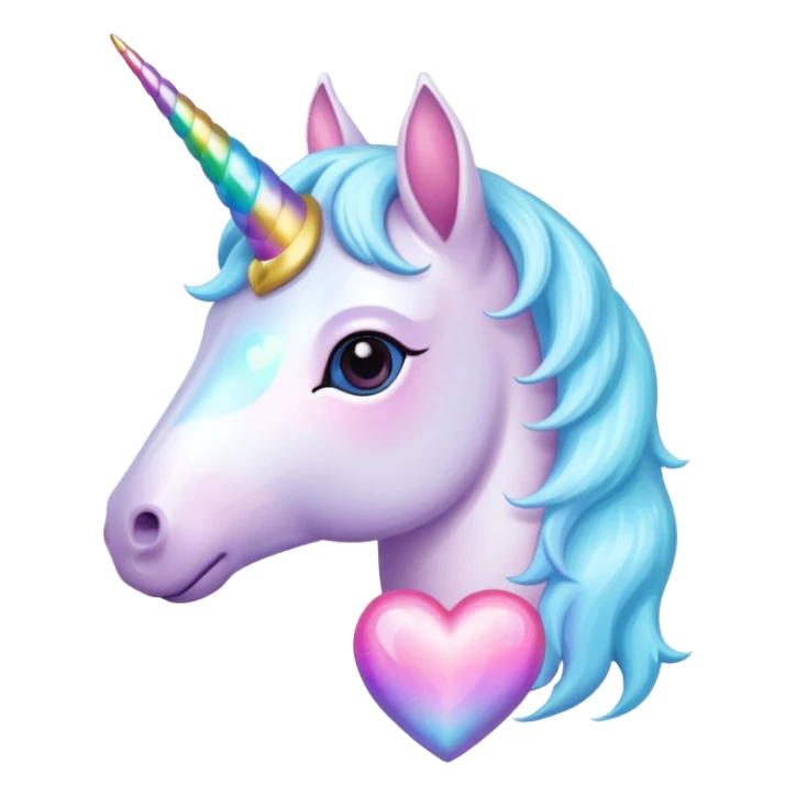 unicorn fantasy heart sticker