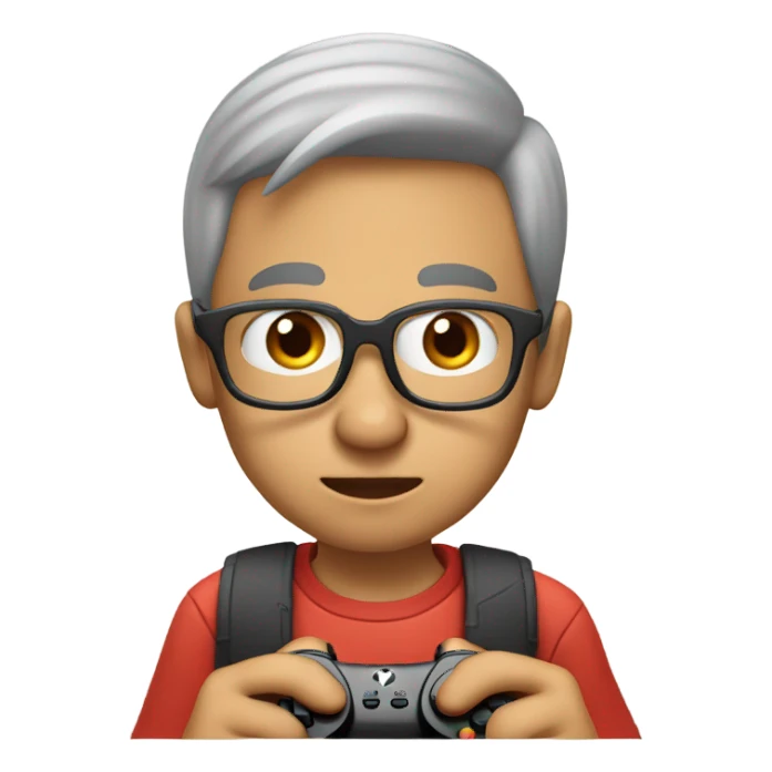 Grandson playing driving game sticker