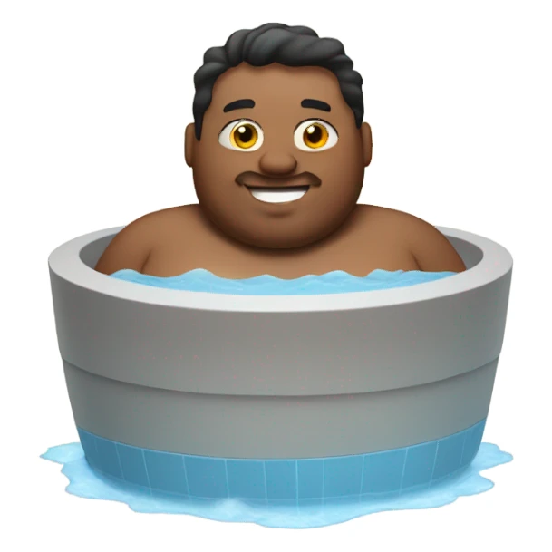 Overweight guy in hot tub sticker