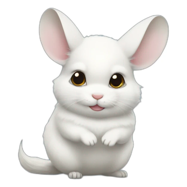 white fluffy chinchilla sticker