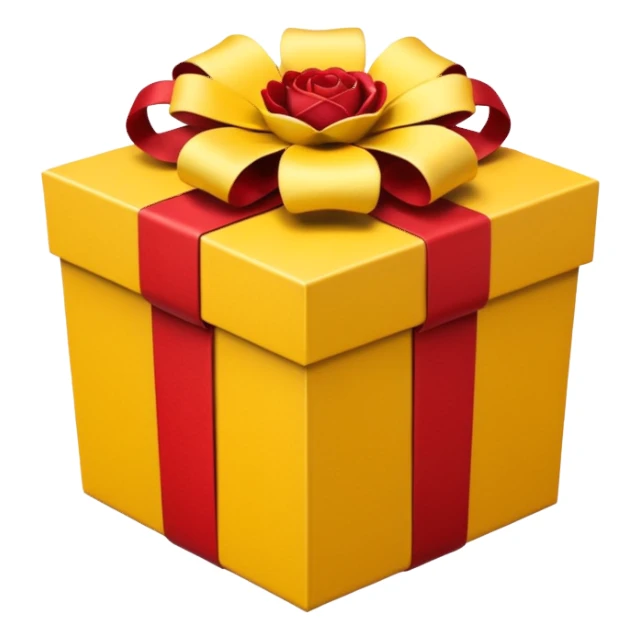 Decorative flower Gift Box yellow sticker