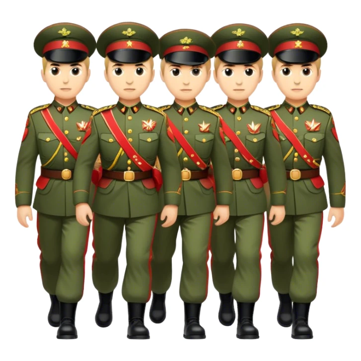 big modern Russian army marching, photorealistic sticker