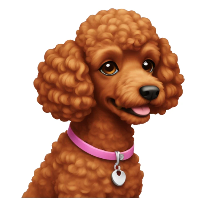 Red poodle sticker