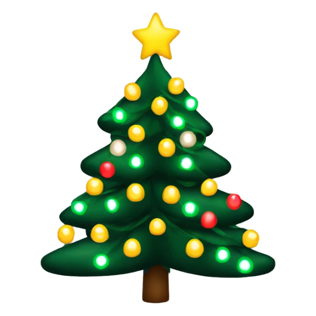Christmas tree with lights sticker