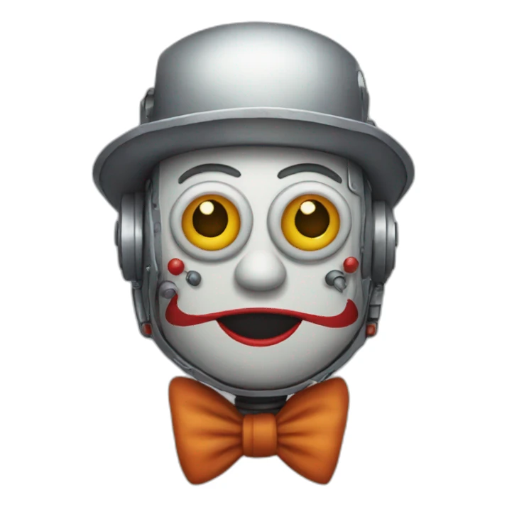 robot clown sticker