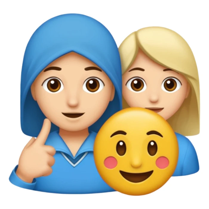 Mavi kalp ateşli sticker