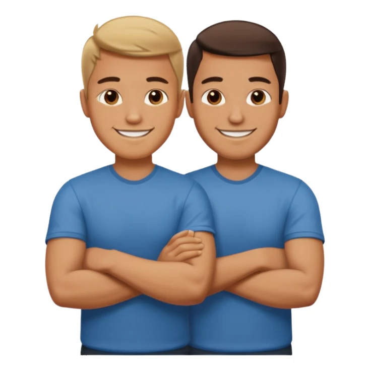 2 Men with their arms crossed  sticker