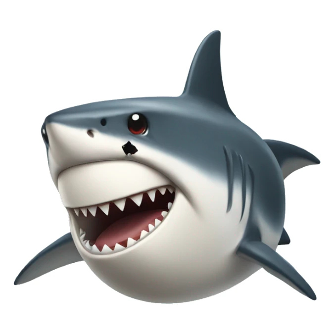 Punching shark in nose sticker