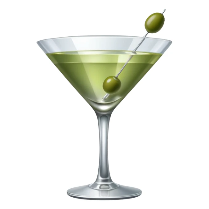 silver coloured martini  sticker