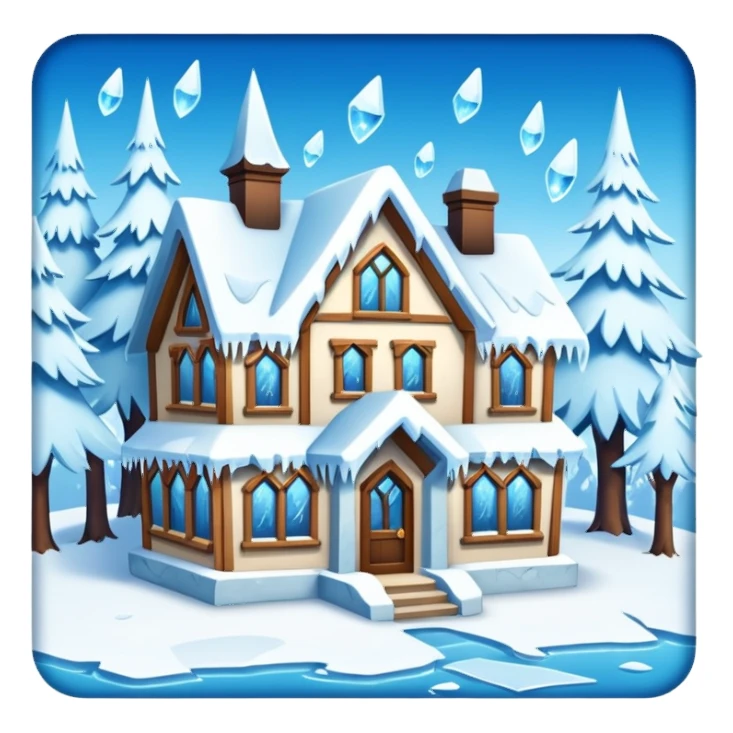 frozen houses sticker