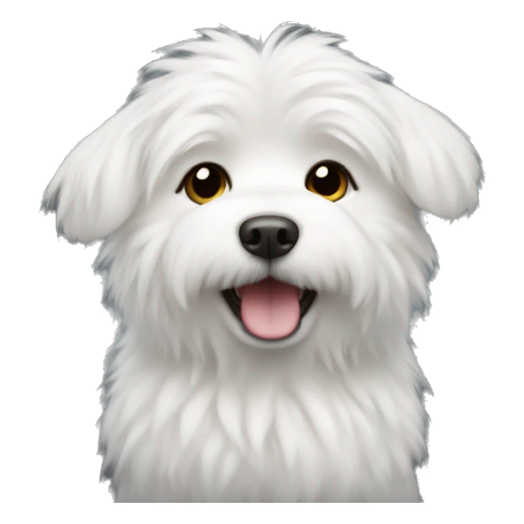 Little white fluffy dog sticker
