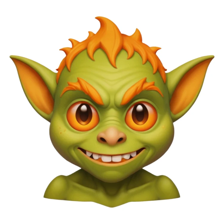 Cheddar Goblin from Mandy, looking mischievous sticker