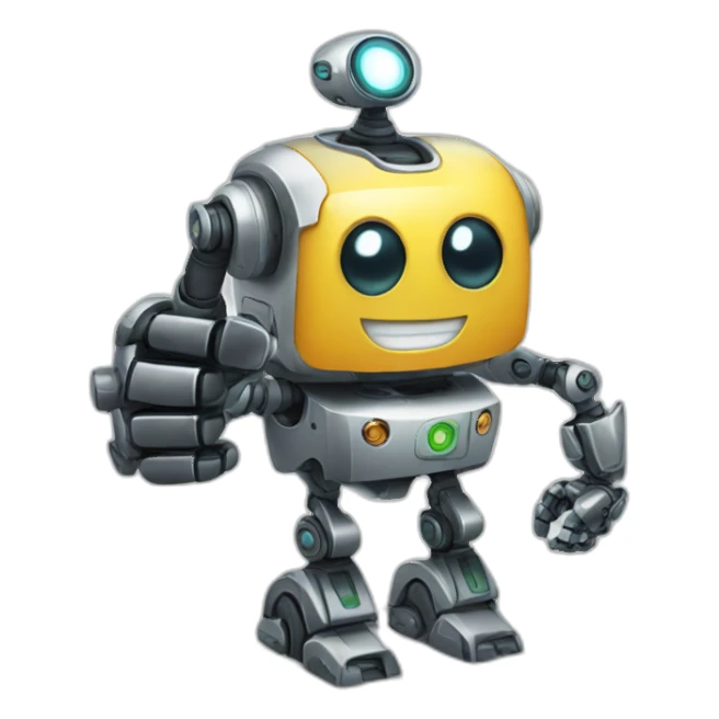 robot thumbs up sticker