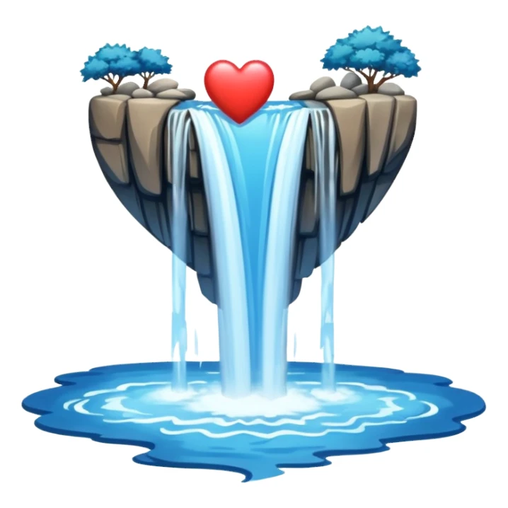 heart shaped - watterfall sticker