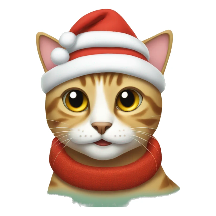 cat xmas sticker