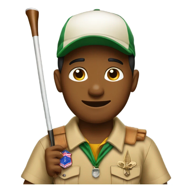 Boy Scout golfing  sticker