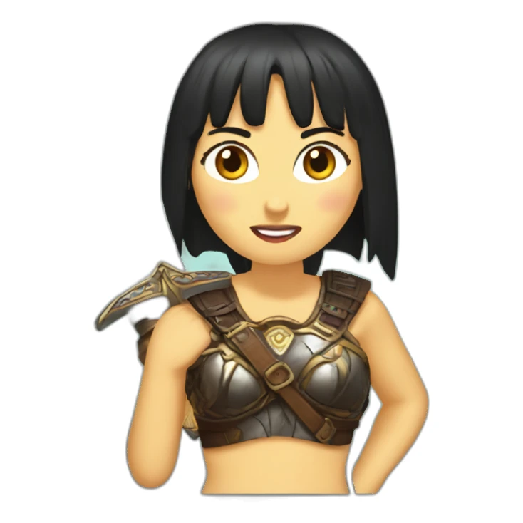 xena warrior princess eating the sun sticker