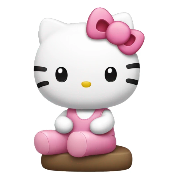 hello kitty sitting down sticker