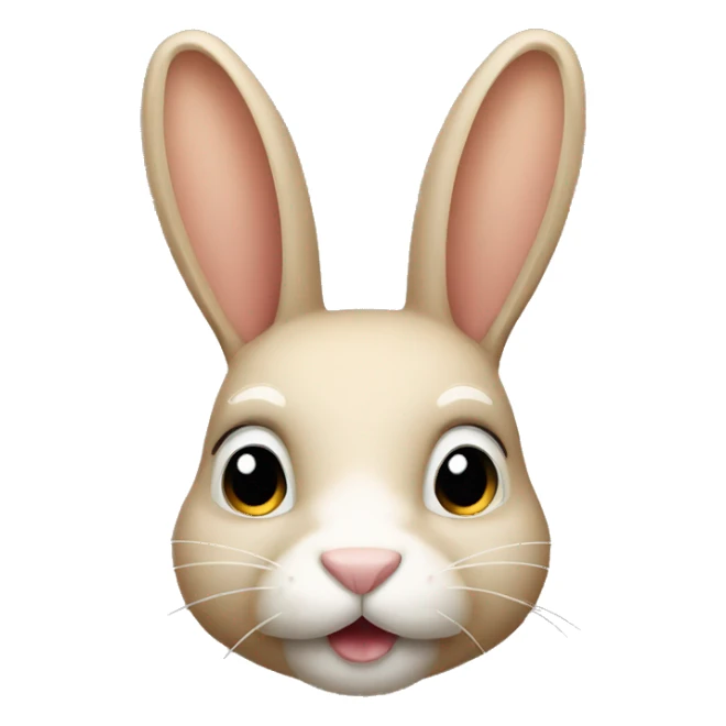 beige rabbit sticker