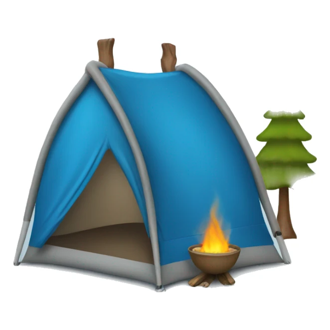 Blue tent camping sticker