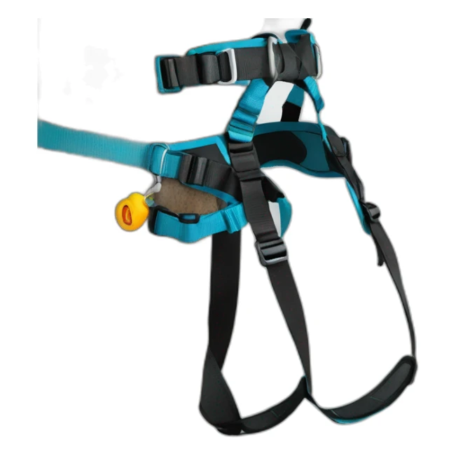 Climbing harness for outside climbing sticker