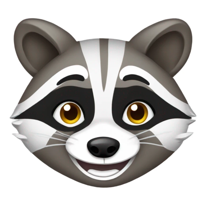 Raccoon smiling sticker