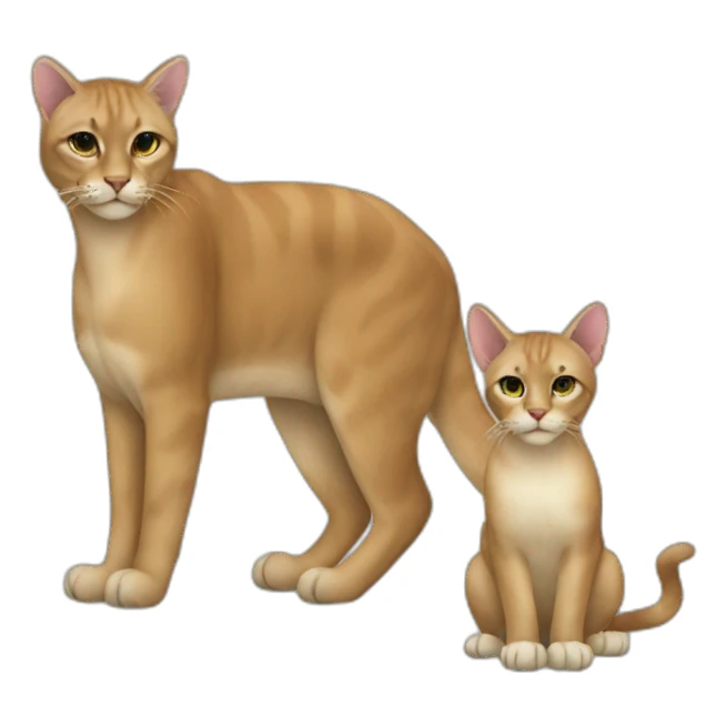 cat and puma sticker