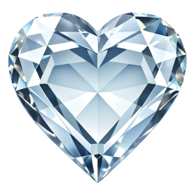 3d heart diamond sticker