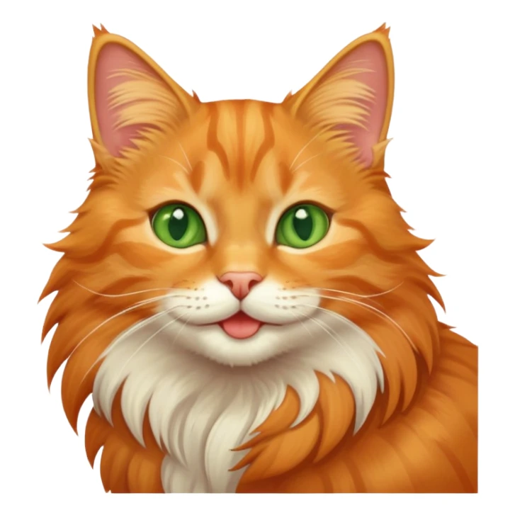 smiling orange tabby cat sticker