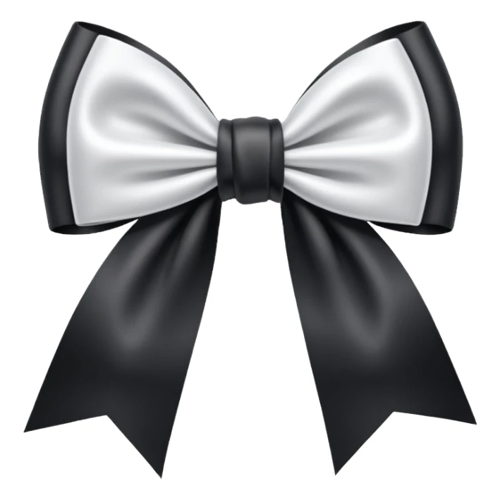 White bow sticker