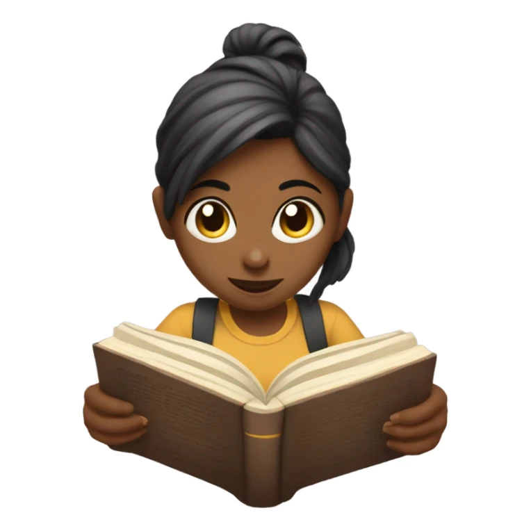 girl with book sticker