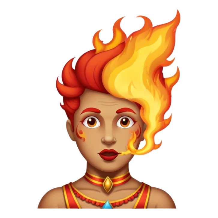 Vintage circus performer breathing fire sticker